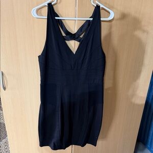 Express Black Sleeveless V-Neck Bodycon Dress size L